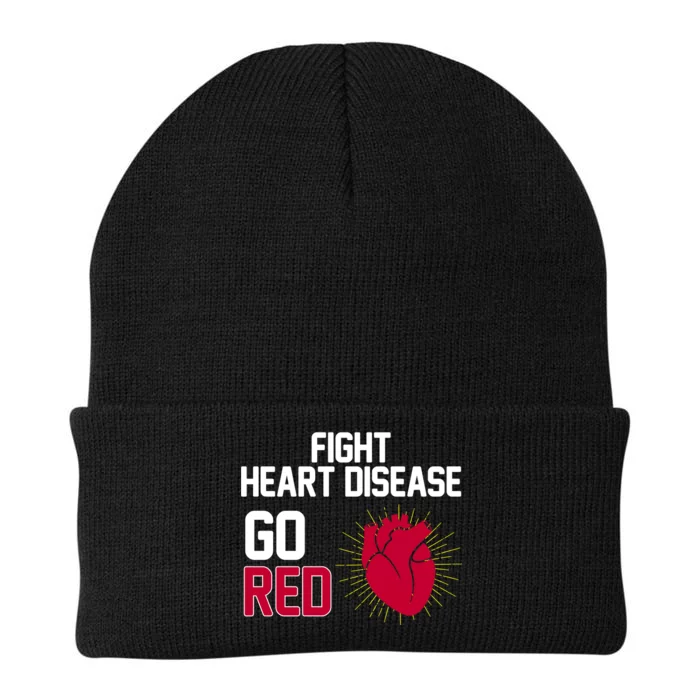 Go Red Fight Heart Health Awareness Knit Cap Winter Beanie