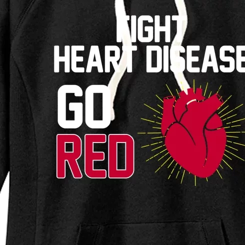 Go Red Fight Heart Health Awareness Women's Fleece Hoodie