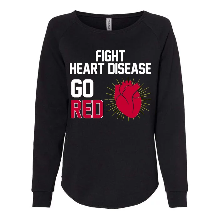 Go Red Fight Heart Health Awareness Womens California Wash Sweatshirt