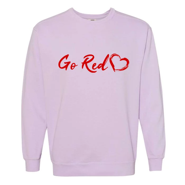 Go Red Heart Disease Awareness Garment-Dyed Sweatshirt