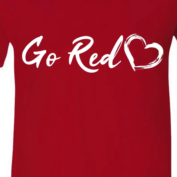 Go Red Heart Disease Awareness V-Neck T-Shirt