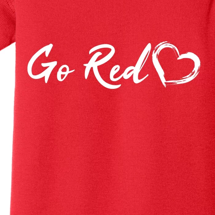 Go Red Heart Disease Awareness Baby Bodysuit