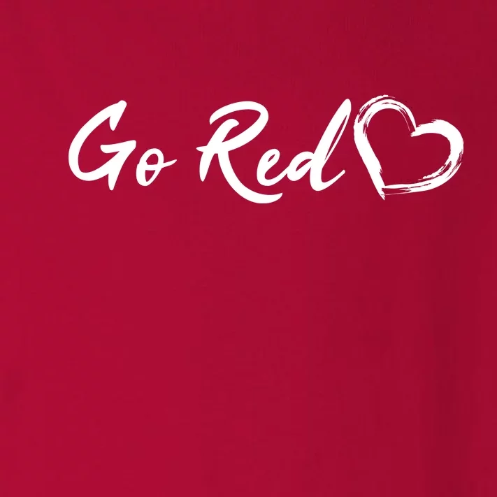 Go Red Heart Disease Awareness Toddler Long Sleeve Shirt