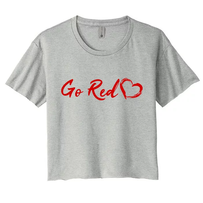 Go Red Heart Disease Awareness Women's Crop Top Tee