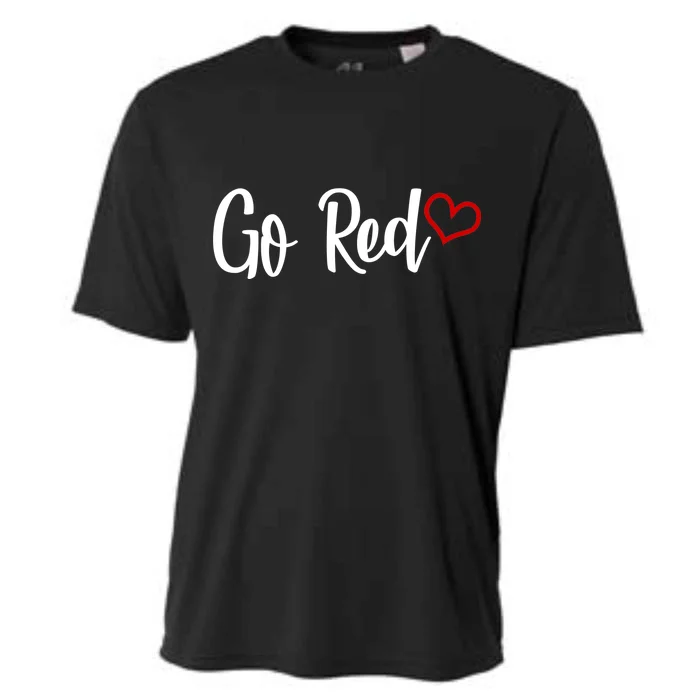 Go Red Heart Health Awareness Logo Cooling Performance Crew T-Shirt