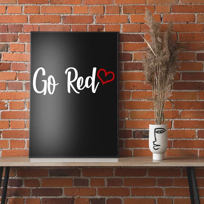 Go Red Heart Health Awareness Logo Poster