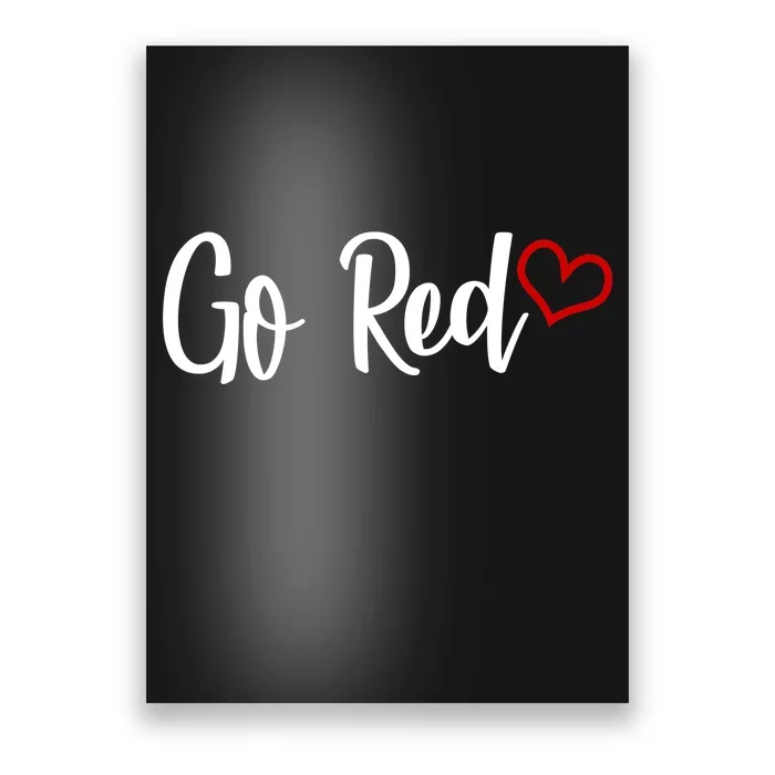 Go Red Heart Health Awareness Logo Poster