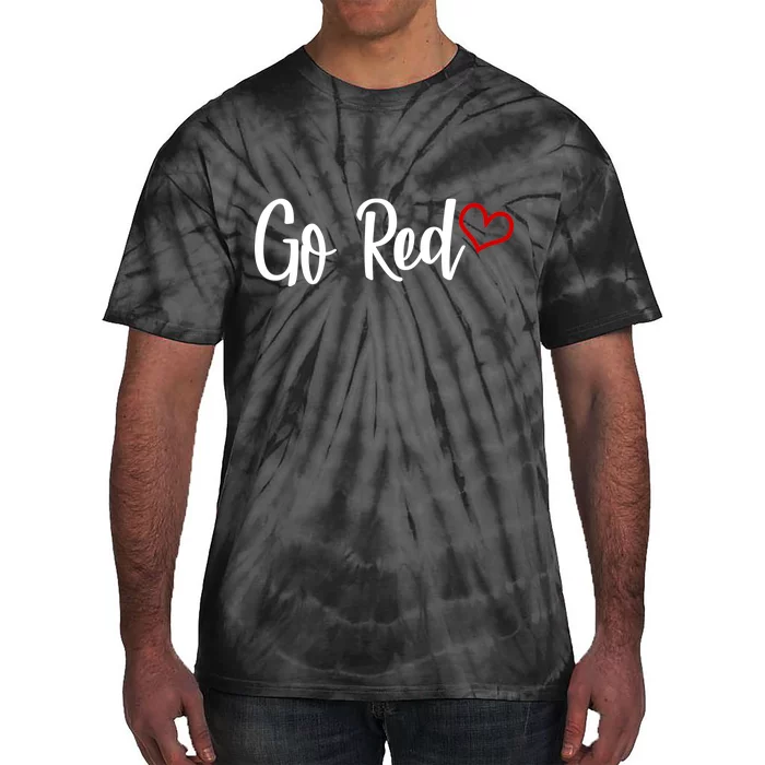 Go Red Heart Health Awareness Logo Tie-Dye T-Shirt