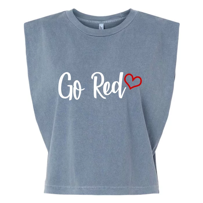 Go Red Heart Health Awareness Logo Garment-Dyed Women's Muscle Tee