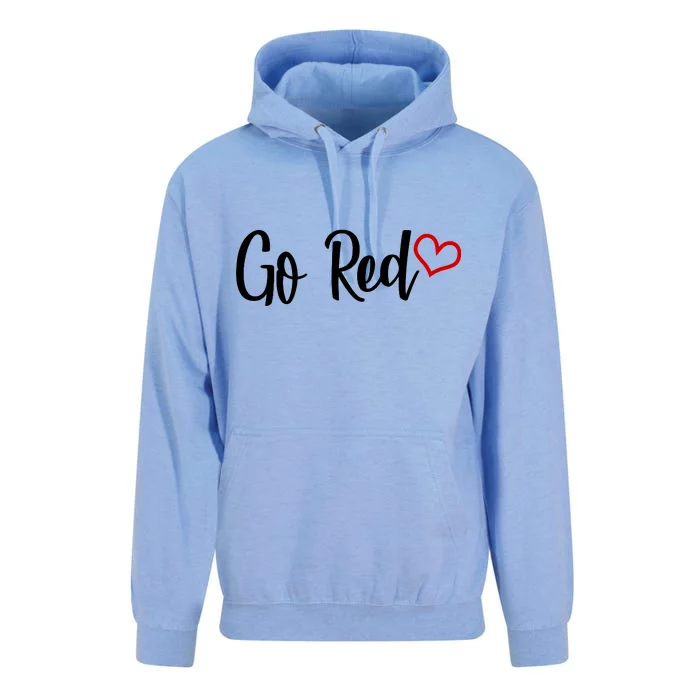 Go Red Heart Health Awareness Logo Unisex Surf Hoodie