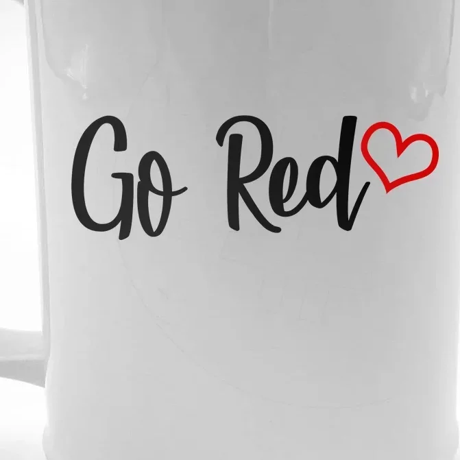 Go Red Heart Health Awareness Logo Front & Back Beer Stein