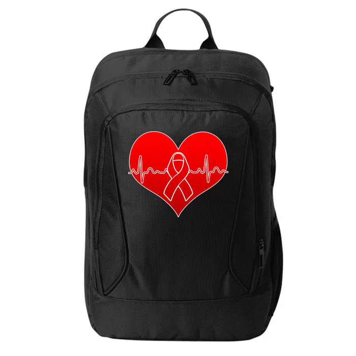 Go Red Heart Health Awareness Pulse City Backpack