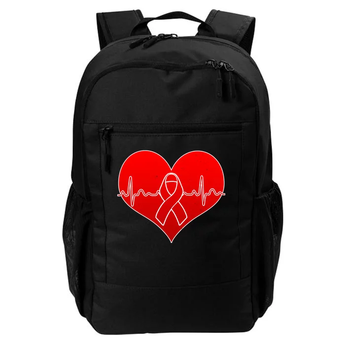 Go Red Heart Health Awareness Pulse Daily Commute Backpack