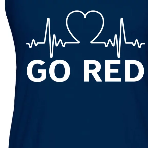 Go Red Pulse Heart Disease Awareness Ladies Essential Flowy Tank