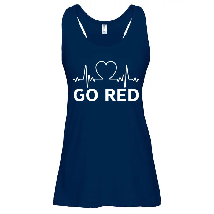 Go Red Pulse Heart Disease Awareness Ladies Essential Flowy Tank