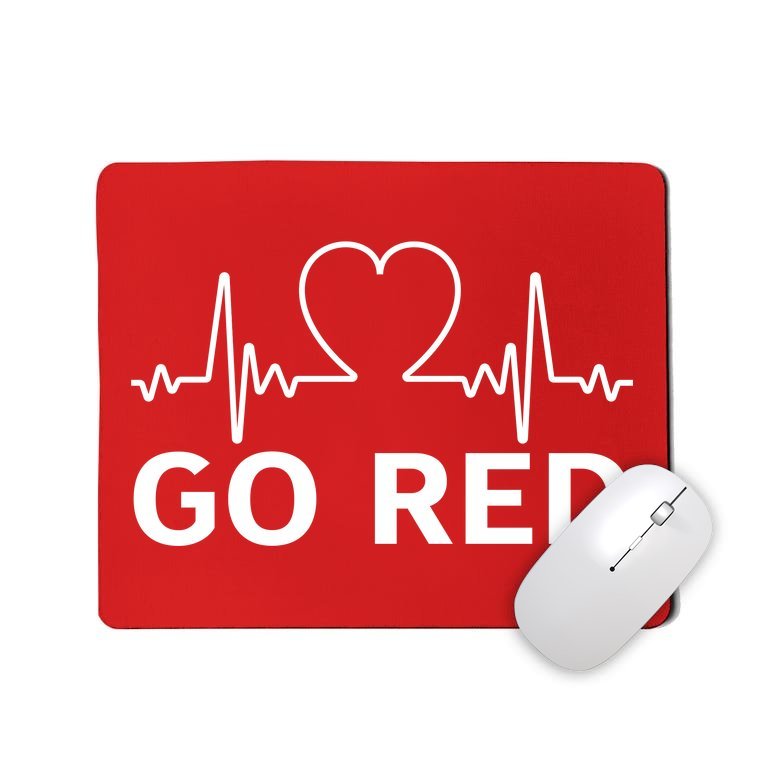 Go Red Pulse Heart Disease Awareness Mousepad