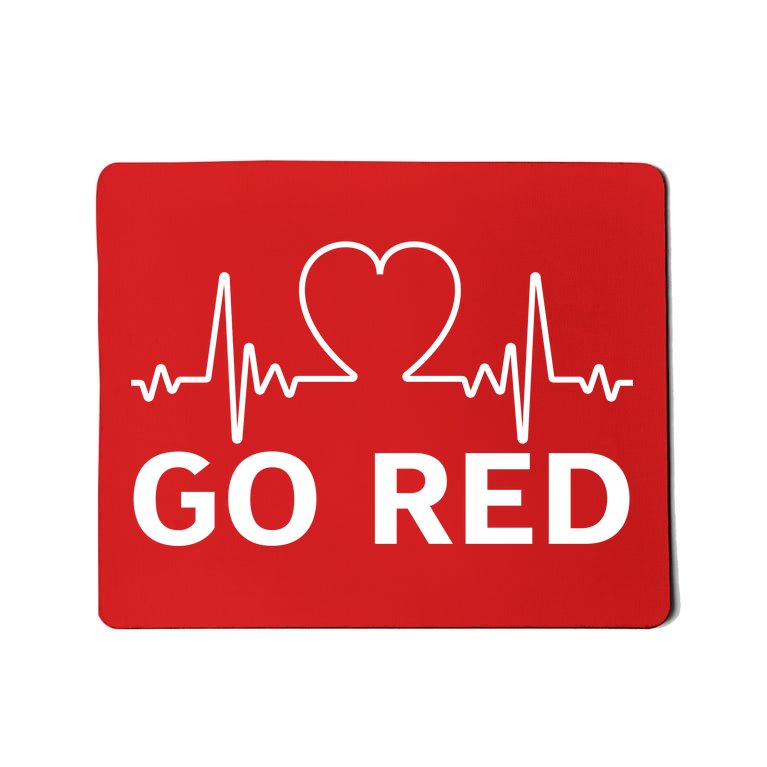 Go Red Pulse Heart Disease Awareness Mousepad