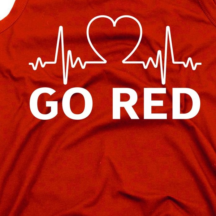 Go Red Pulse Heart Disease Awareness Tank Top