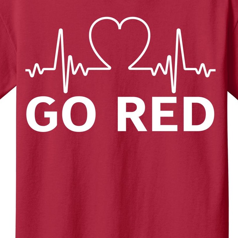 Go Red Pulse Heart Disease Awareness Kids T-Shirt