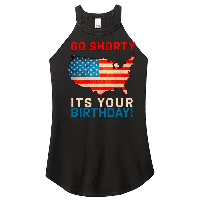 Go Shorty Its Your Birthday America 4th of July Women’s Perfect Tri Rocker Tank