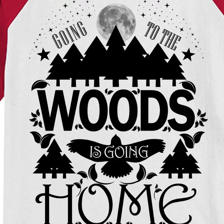 Go To The Woods Is Going Home Kids Colorblock Raglan Jersey