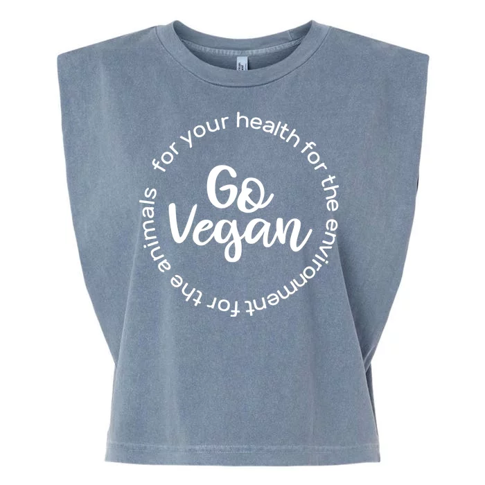 Go Vegan For Life Garment-Dyed Women's Muscle Tee