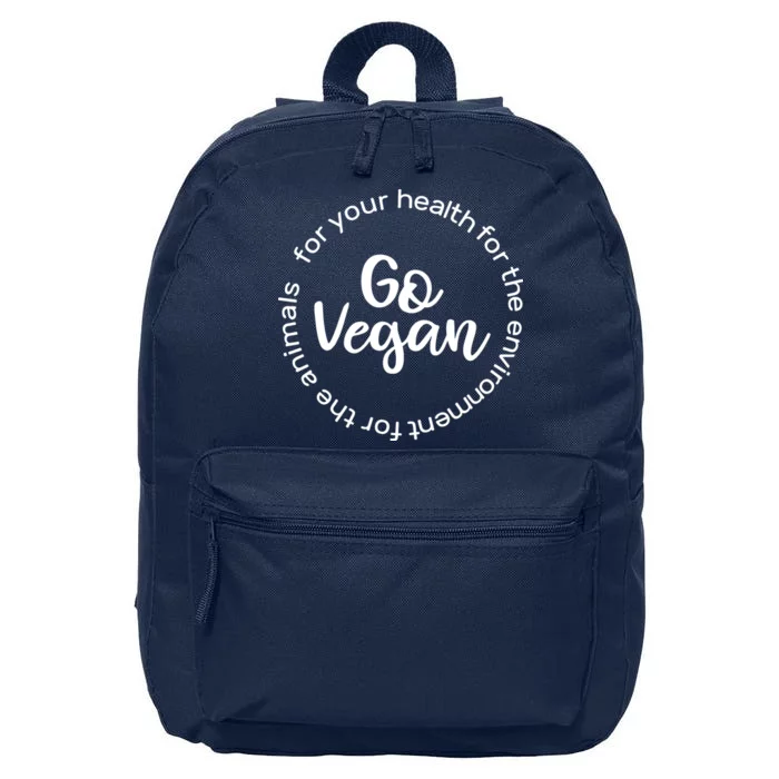 Go Vegan For Life 16 in Basic Backpack