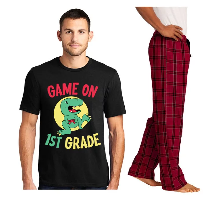 Game On 1St Grade Dinosaur Teaching School Enrollt Gift Pajama Set