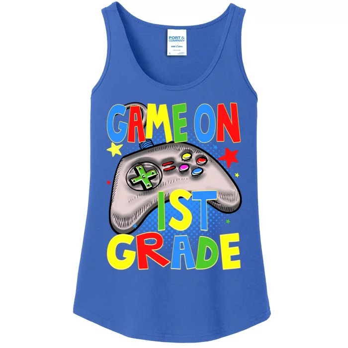 Game On 1St Grade Gaming Gamer Back To School Student Meaningful Gift Ladies Essential Tank