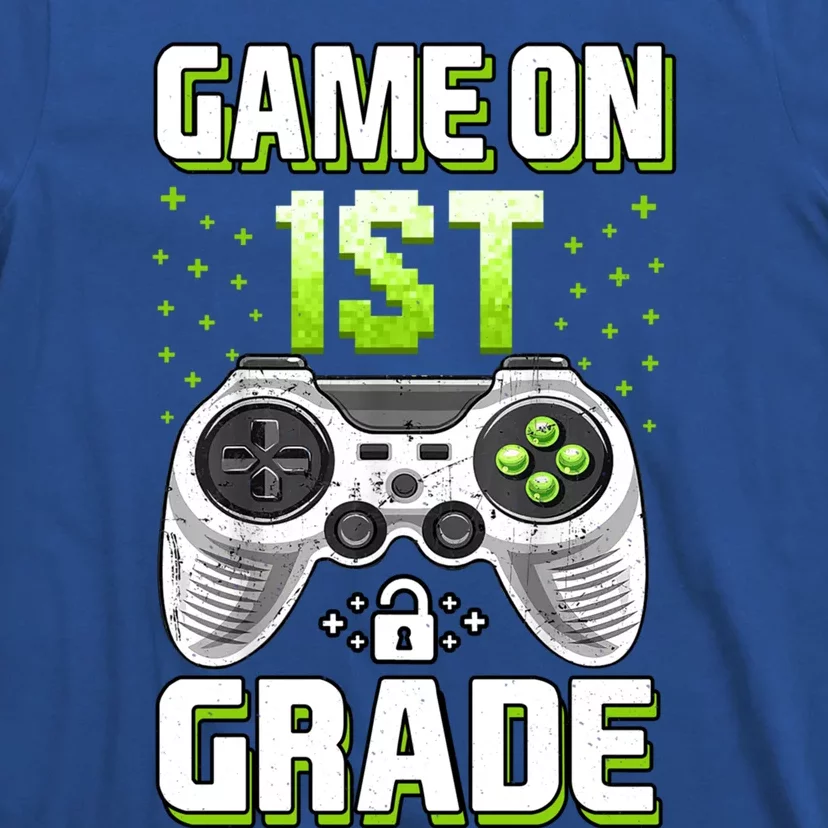 Game On 1St Grade Gift Funny Gamer Back To School Gift T-Shirt