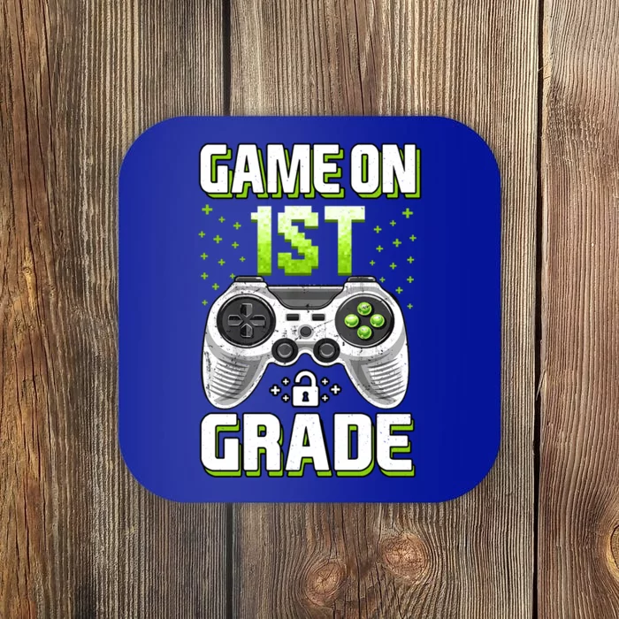 Game On 1St Grade Gift Funny Gamer Back To School Gift Coaster