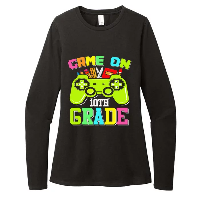 Game On 10th Grade Gamer Back to School Students Womens CVC Long Sleeve Shirt