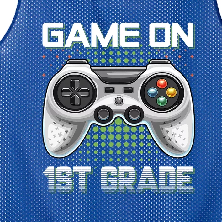 Game On 1St Grade Gamers Video Game Back To School Gift Mesh Reversible Basketball Jersey Tank