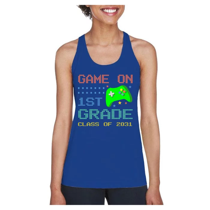 Game On 1St Grade Class Of 2031 Back To School Gifgift Women's Racerback Tank