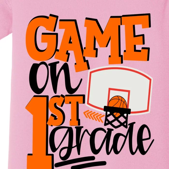 Game On 1St Grade Fun Basketball School Gift Baby Bodysuit