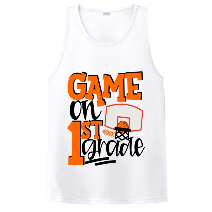 Game On 1St Grade Fun Basketball School Gift Performance Tank