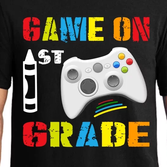 Game On 1St Grade Funny Back To School Gift Gamer Cool Gift Pajama Set