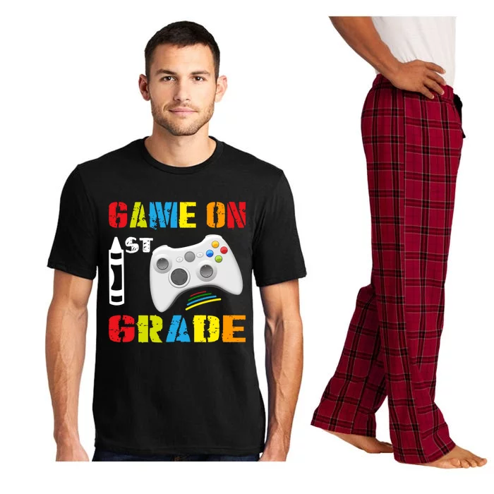 Game On 1St Grade Funny Back To School Gift Gamer Cool Gift Pajama Set