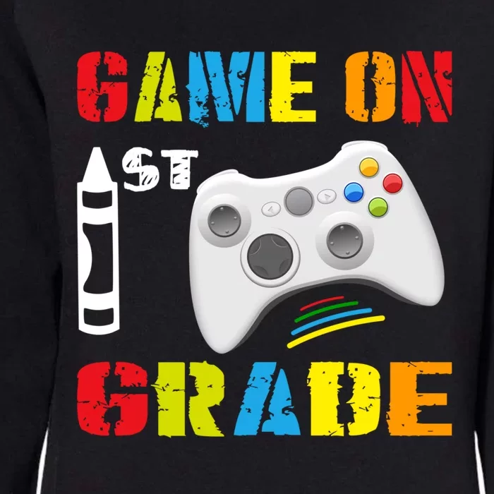 Game On 1St Grade Funny Back To School Gift Gamer Cool Gift Womens California Wash Sweatshirt