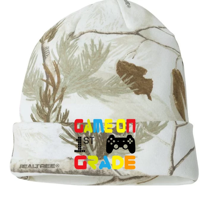 Game On 1St Grade Gift Back To School Gift Gamer Tee Funny Gift Kati - 12in Camo Beanie