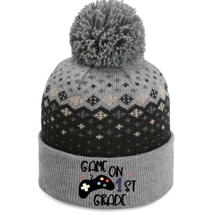 Game On 1St Grade (Remote Control) Gift The Baniff Cuffed Pom Beanie