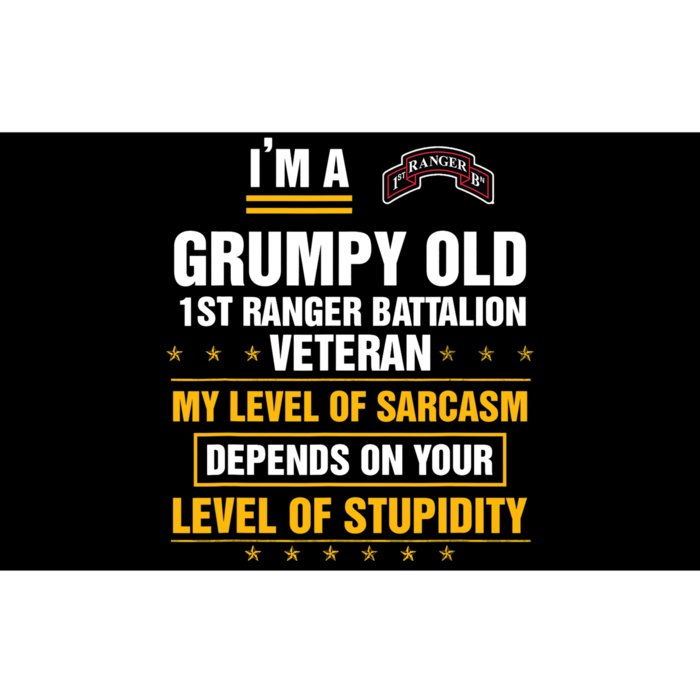 Grumpy Old 1st Ranger Battalion Veteran Soldier Funny Xmas Bumper Sticker