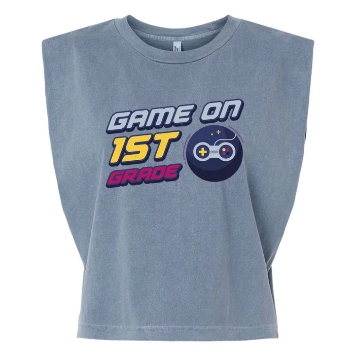 Game On 1St Grade Back To School Gift Gamer Student Gift Garment-Dyed Women's Muscle Tee