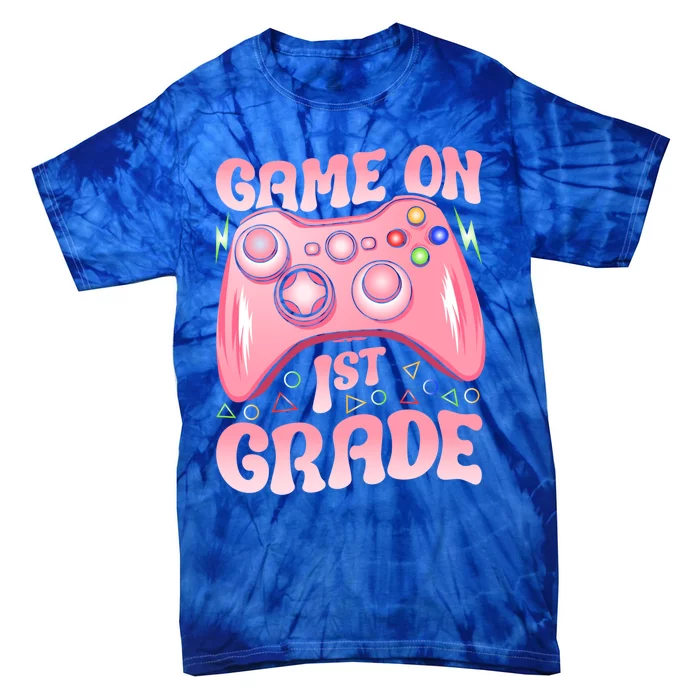 Game On 1St Grade Back To School First Grade Video Games Gift Tie-Dye T-Shirt