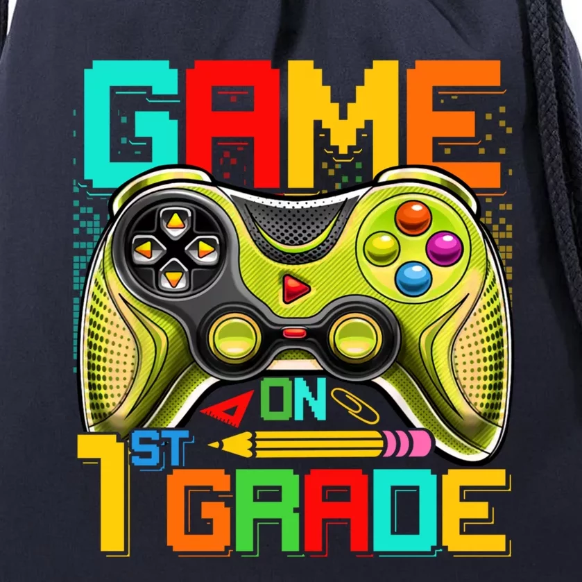 Game On 1St Grade Back To School Meaningful Gift Drawstring Bag