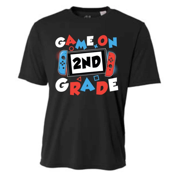 Game On 2nd Grade Second First Day School Gaming Gamer Boy Cooling Performance Crew T-Shirt