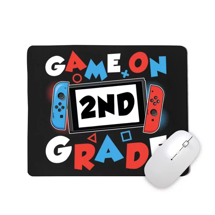 Game On 2nd Grade Second First Day School Gaming Gamer Boy Mousepad