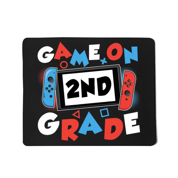 Game On 2nd Grade Second First Day School Gaming Gamer Boy Mousepad