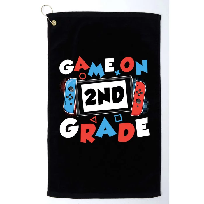 Game On 2nd Grade Second First Day School Gaming Gamer Boy Platinum Collection Golf Towel