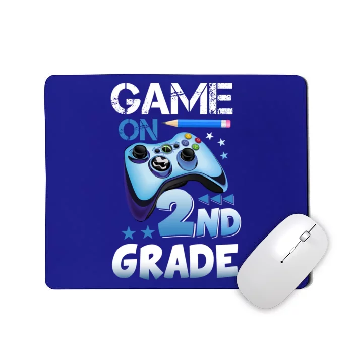 Game On 2Nd Grade First Day Gamer Back To School Funny Gift Mousepad